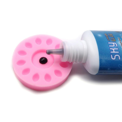 Soft 1.5" Pink Lash Glue Fan Maker Silicon
